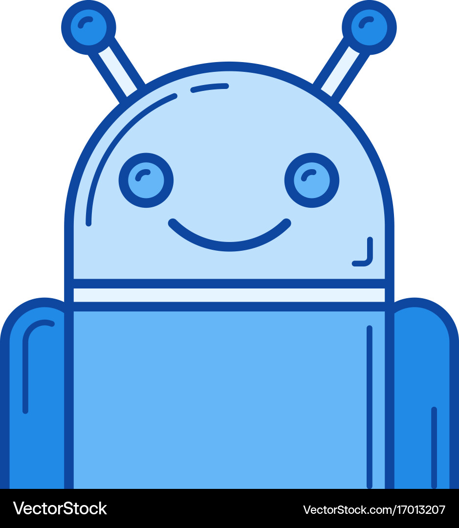 Robot line icon Royalty Free Vector Image - VectorStock