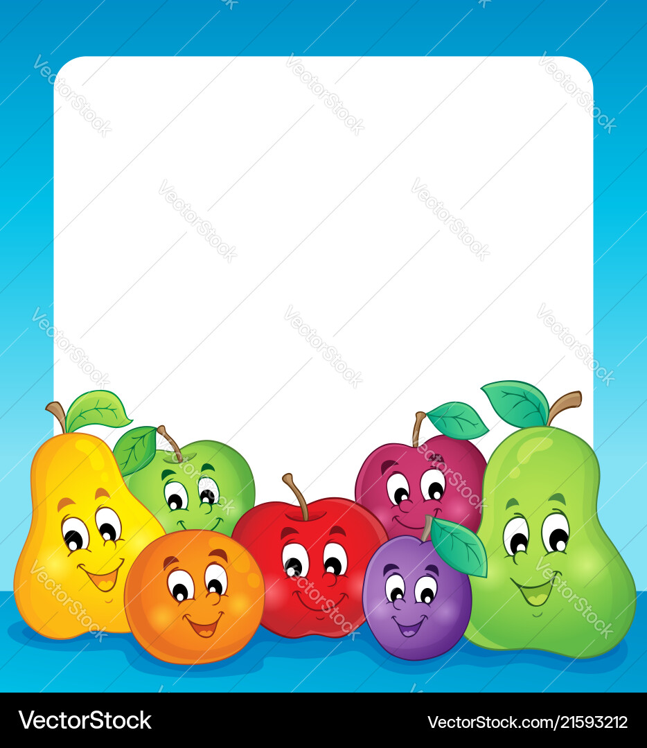 Fruit theme frame 1 Royalty Free Vector Image - VectorStock