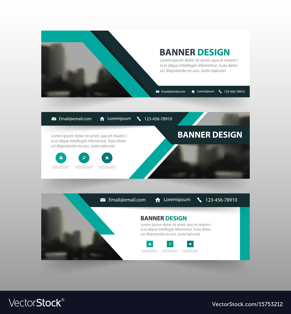 Green Corporate Business Banner Template Vector Image