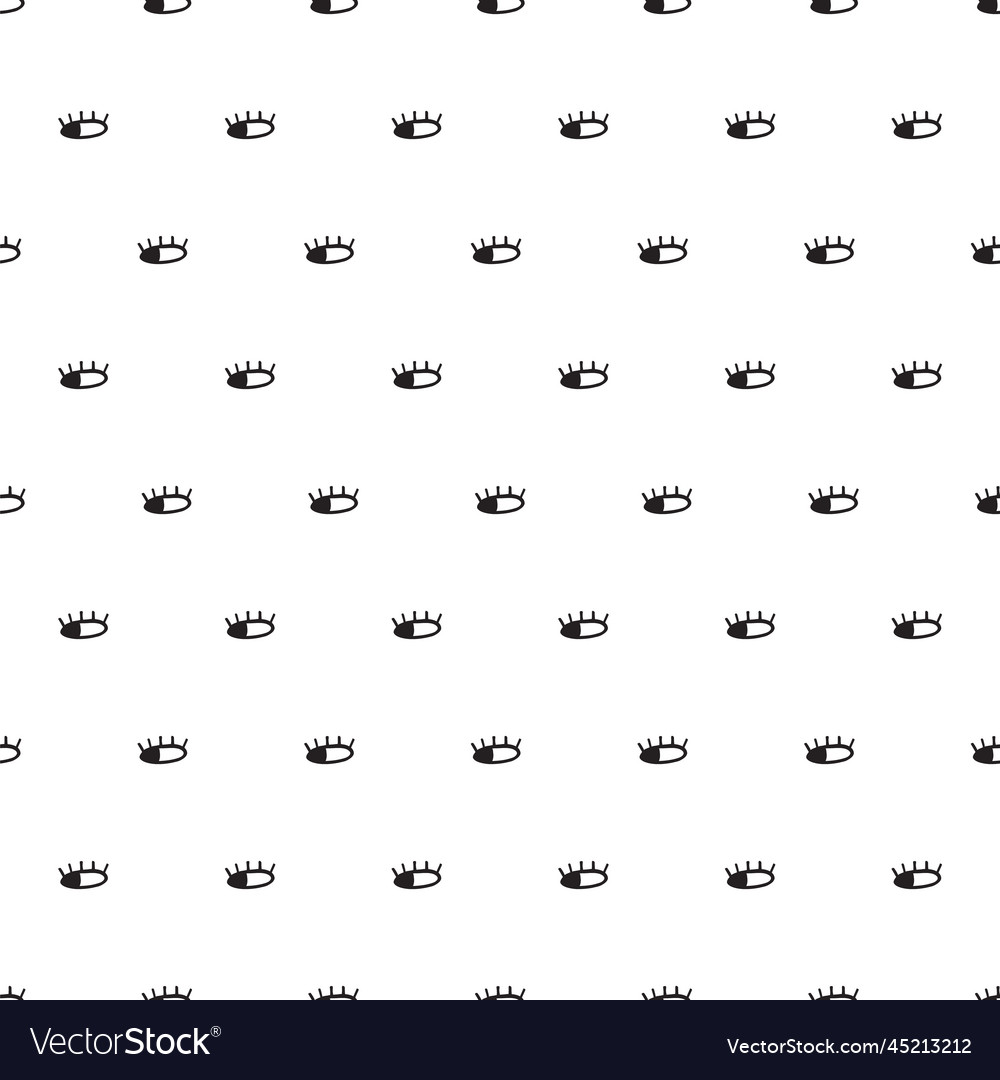 Hand drawn eye doodles seamless pattern cartoon