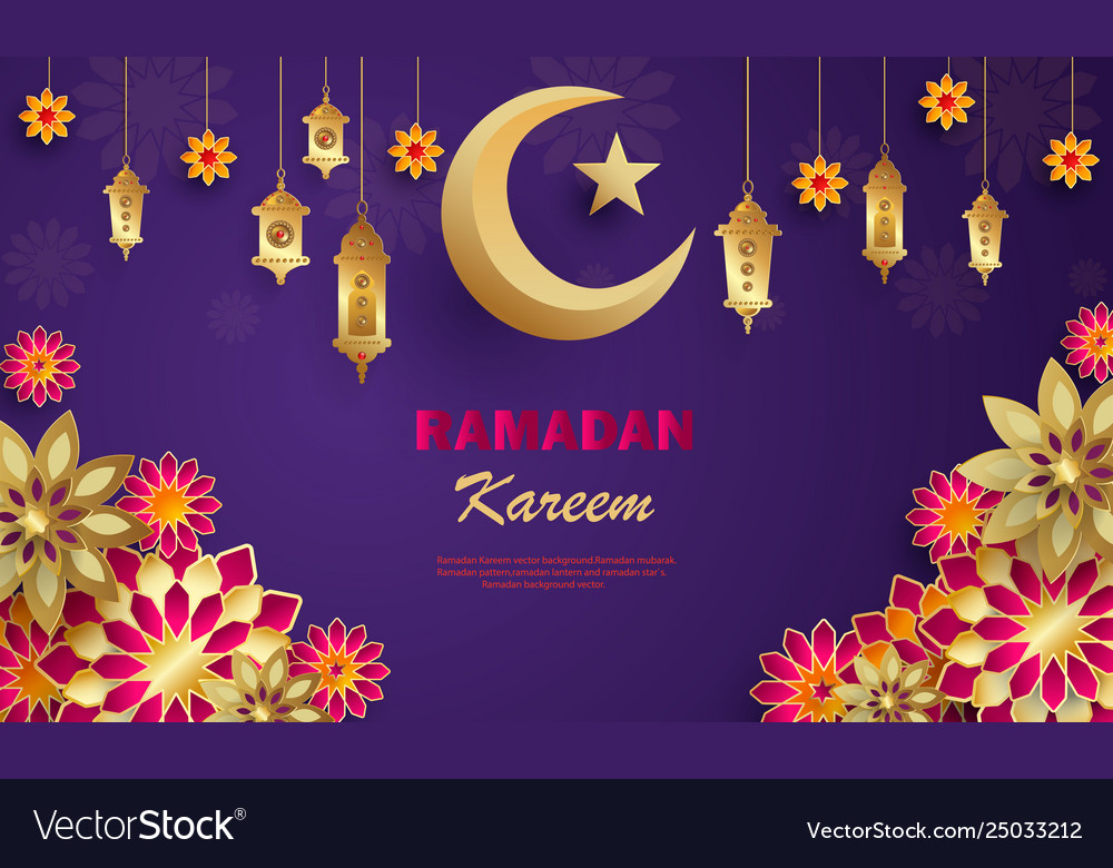 Ramadan kareem concept banner with islamic