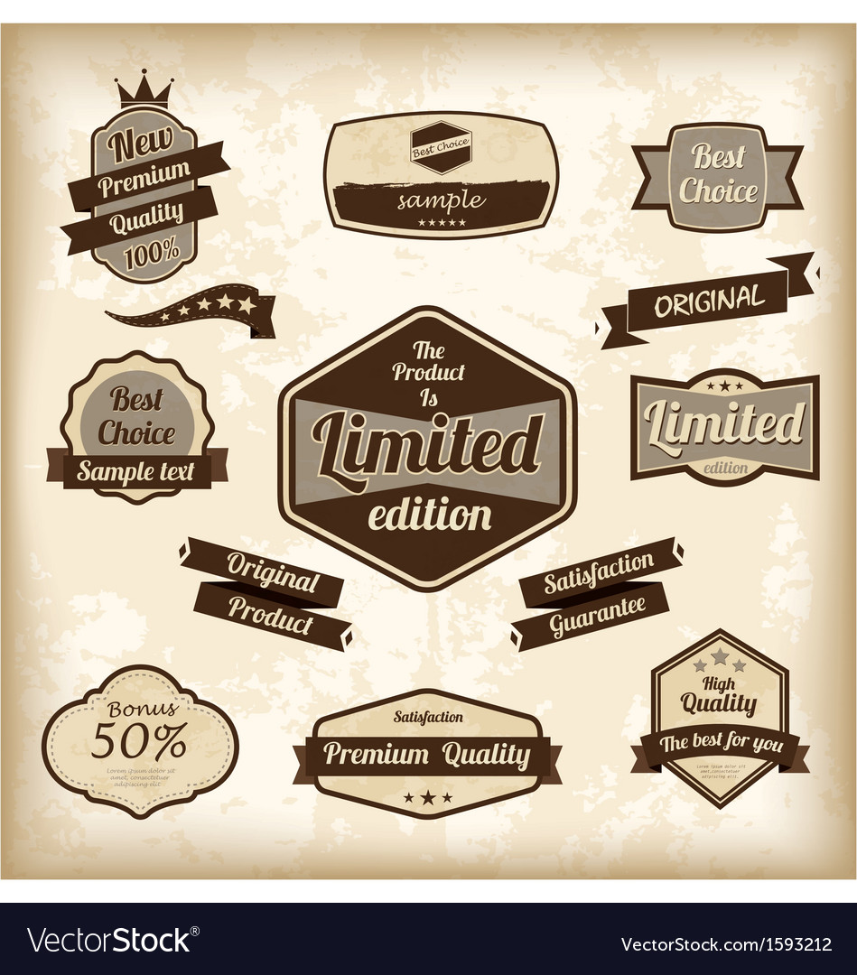Retro design label set