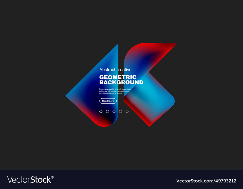 Square and triangle design with fluid gradients Vector Image