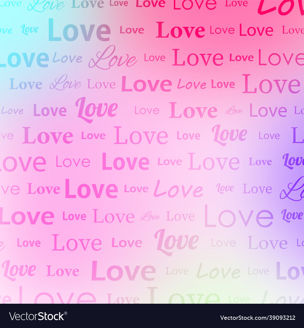 Violet love text pattern background