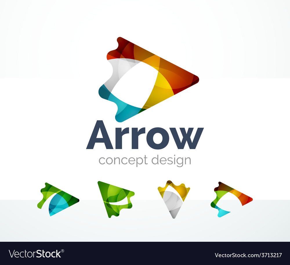 Abstract arrow logo design