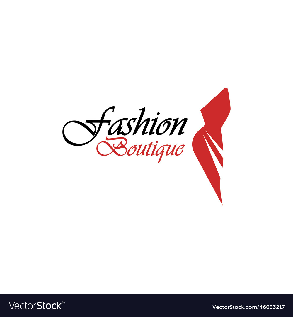 Beautiful dress woman logo simple creative Vector Image