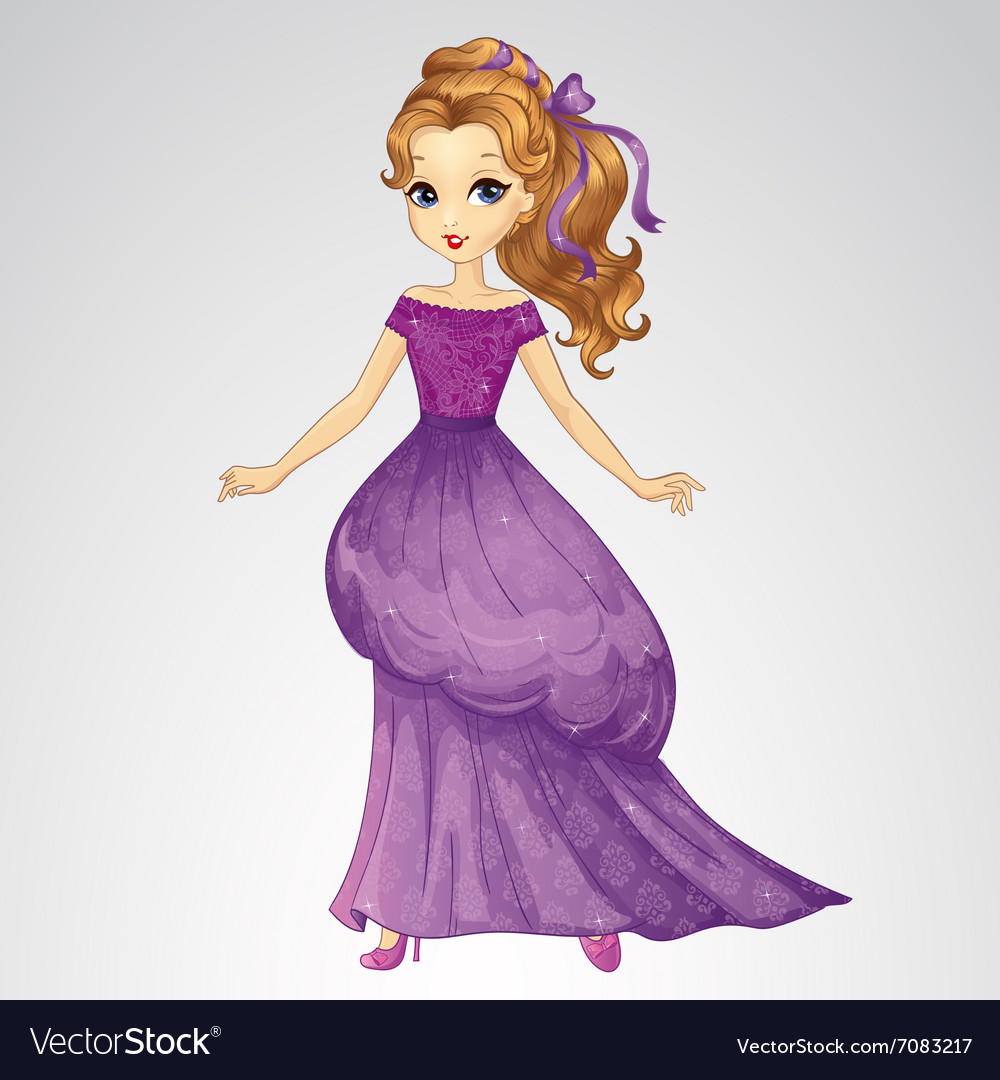 purple princess gown