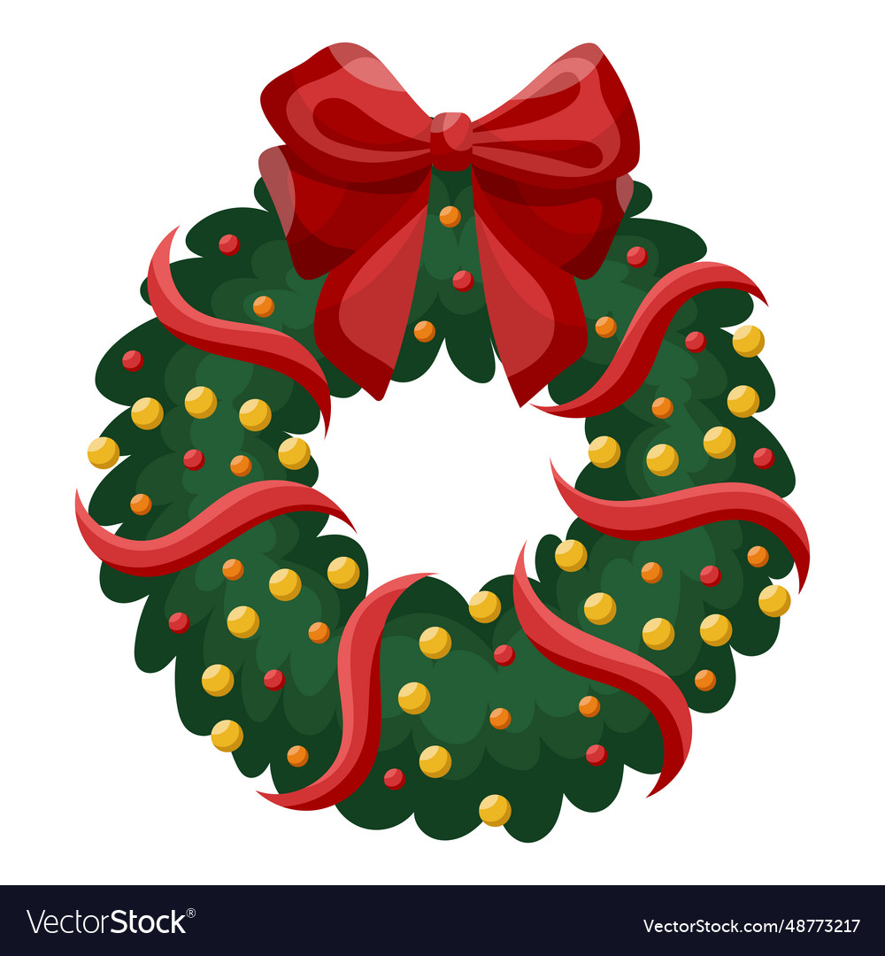 Christmas wreath Royalty Free Vector Image - VectorStock