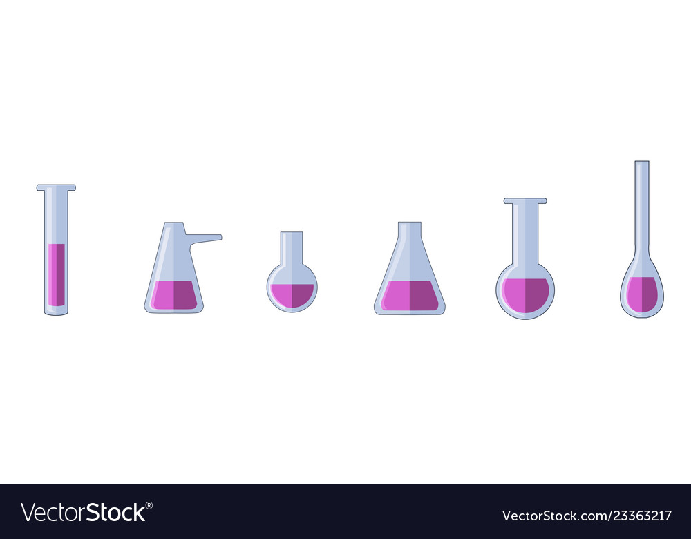 different-types-of-test-tubes-royalty-free-vector-image