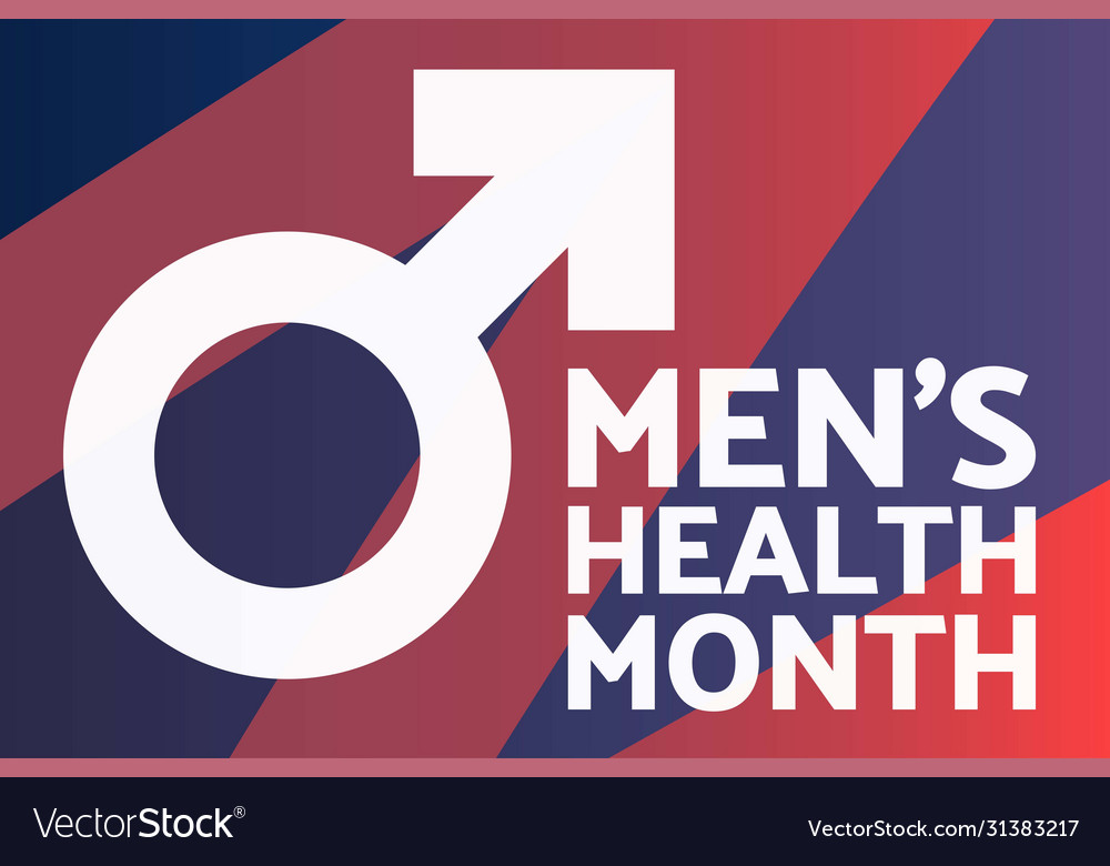 Mens health month holiday concept template Vector Image