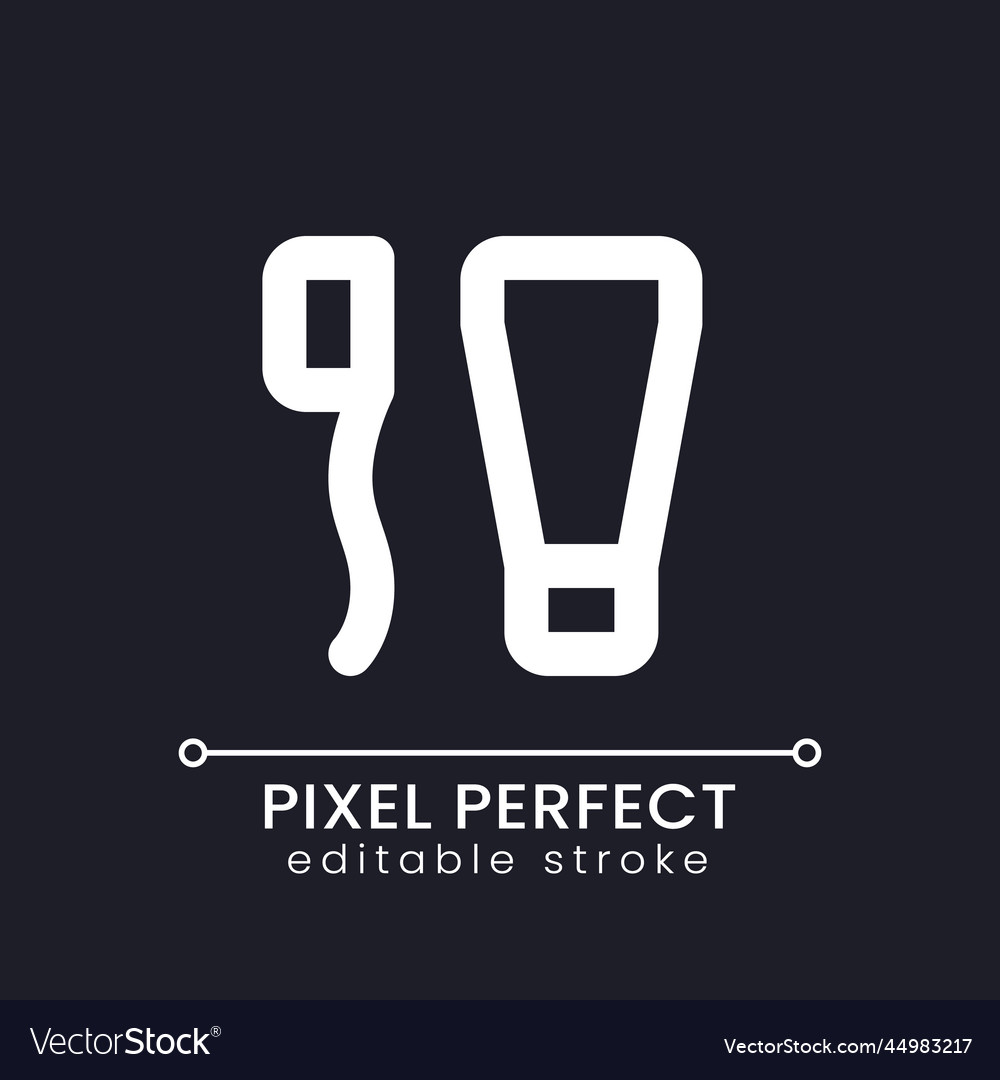 Mundhygiene Pixel perfekt weiß linear ui icon