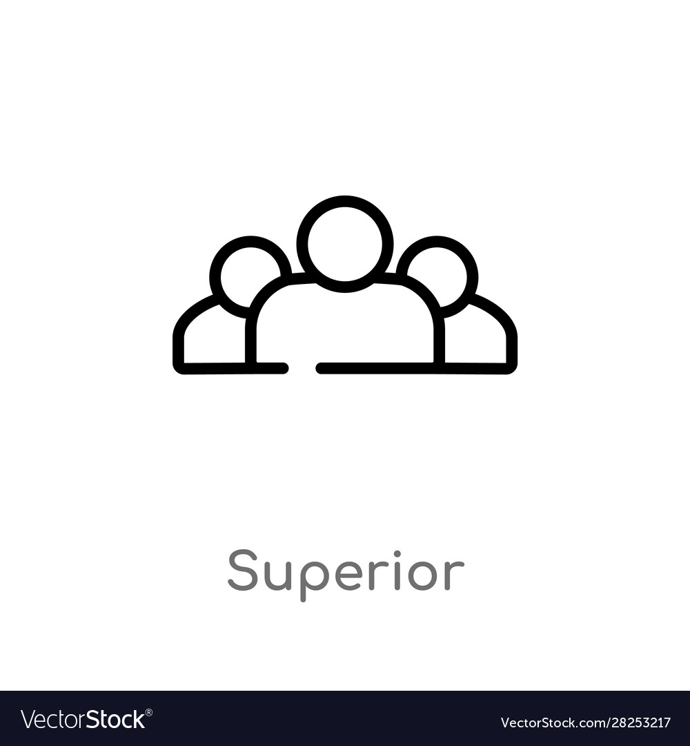 Outline superior icon isolated black simple line