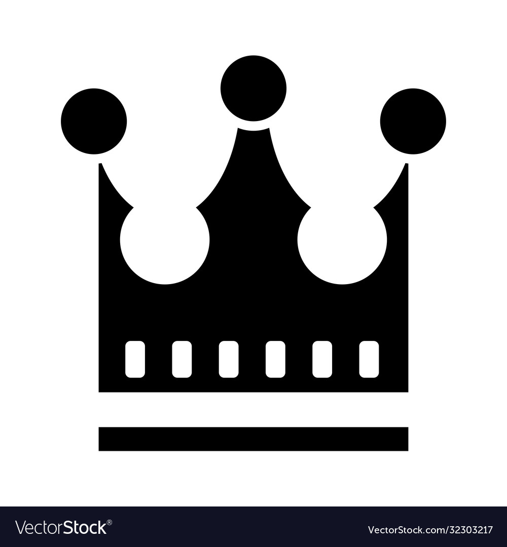 Royal crown viscount silhouette style icon Vector Image