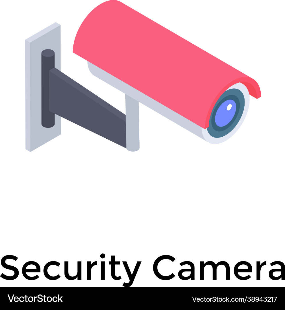 Security camera Royalty Free Vector Image - VectorStock