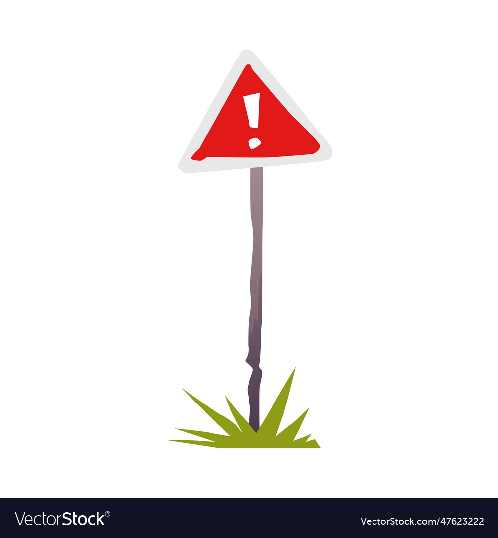 Road sign of increased attention caution