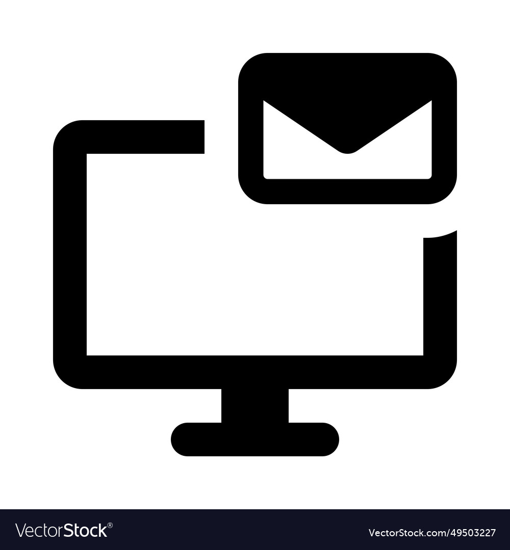 Accessing and managing emails on desktop Vector Image