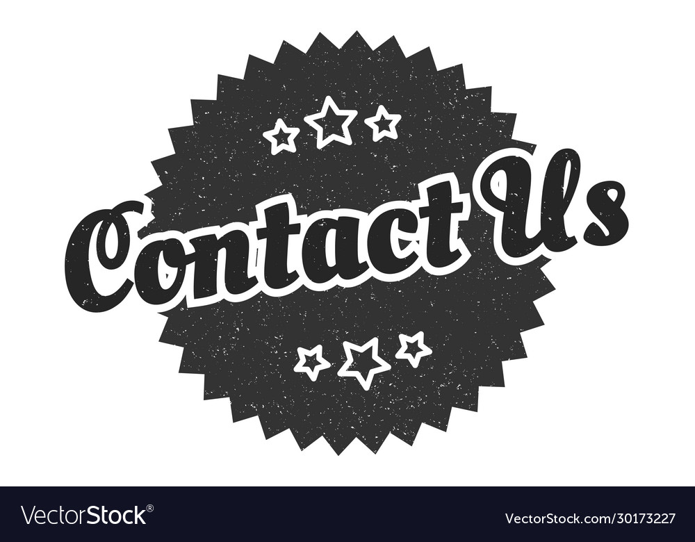 Contact us sign round vintage retro