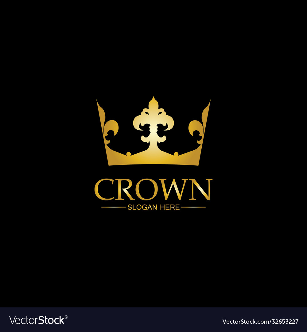 Crown logo template icon Royalty Free Vector Image