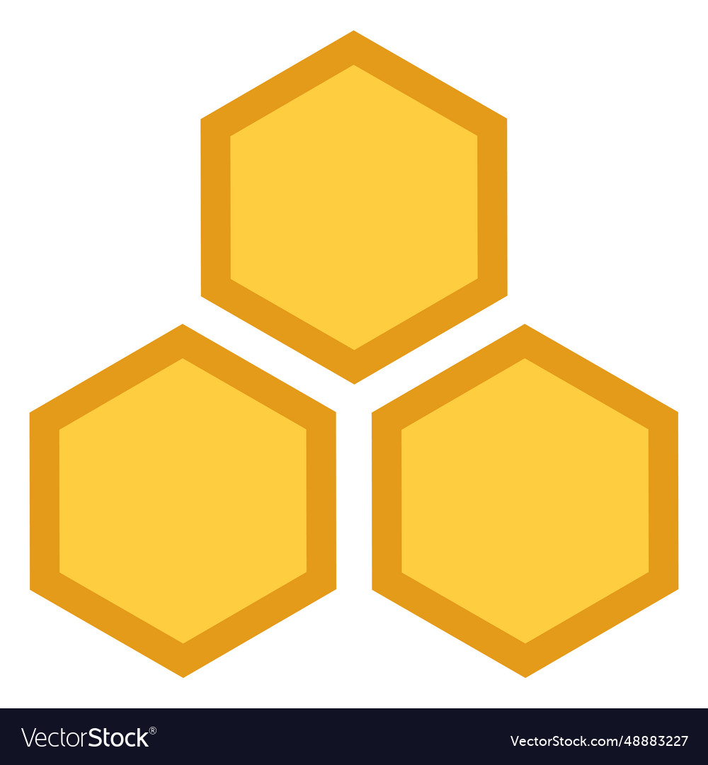 hexagon three icon Royalty Free Vector Image