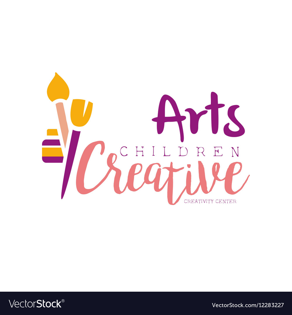 Kids creative class template promotional logo