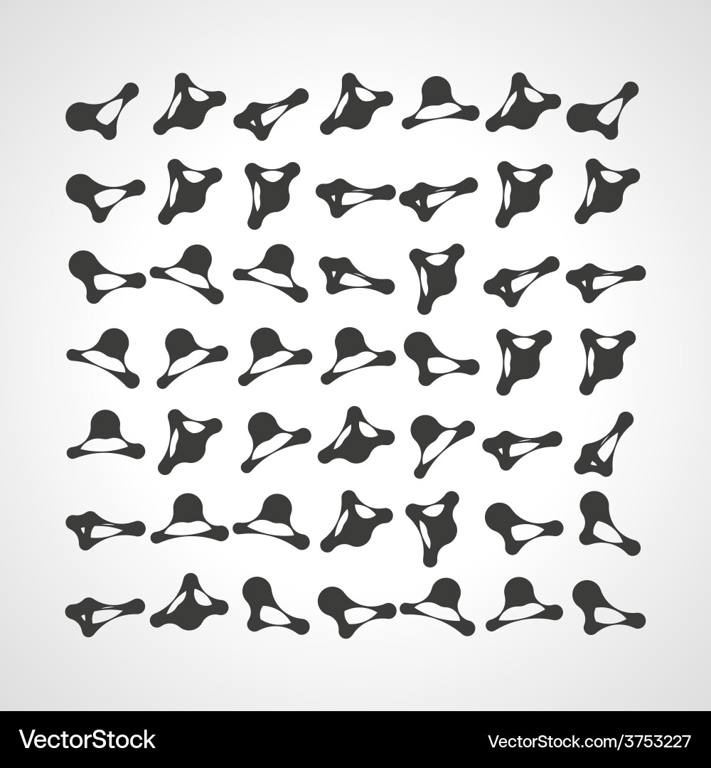 Molecule icon set Royalty Free Vector Image - VectorStock