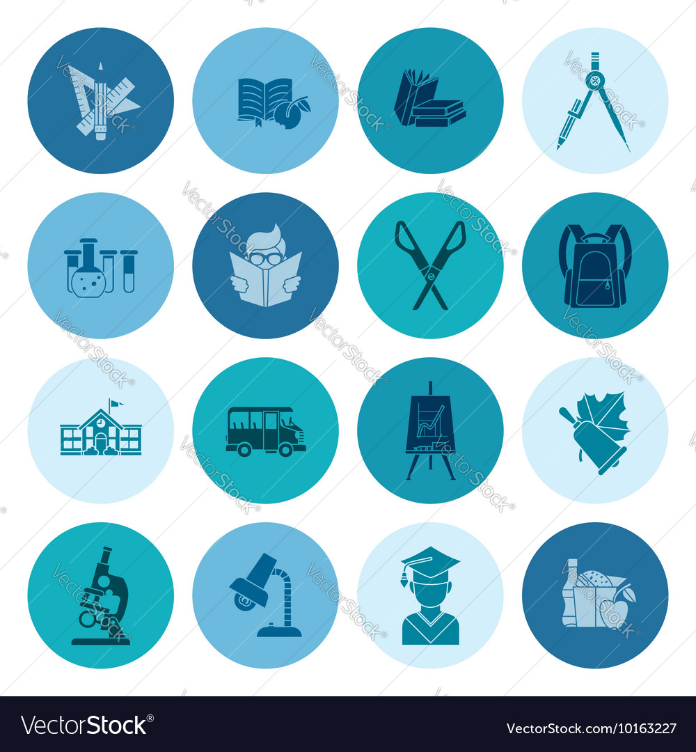 School and Education Icons Royalty Free Vector Image