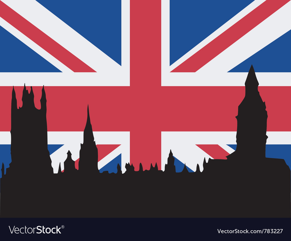 Silhouette of london Royalty Free Vector Image