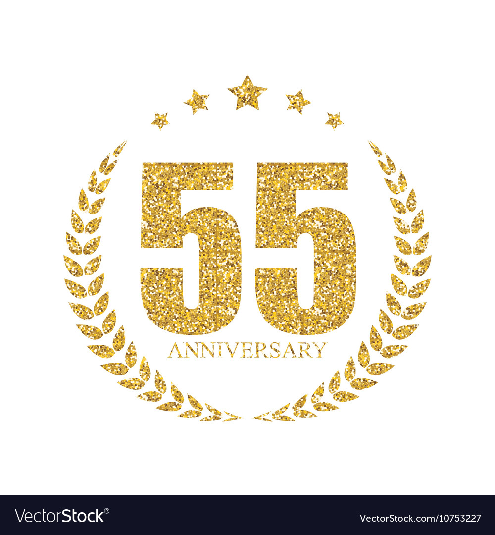 Template logo 55 years anniversary