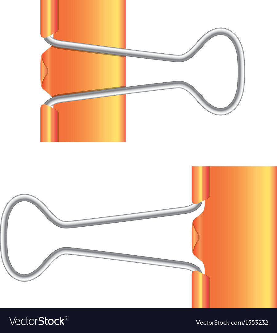 Binder clips orange paper clip real icon