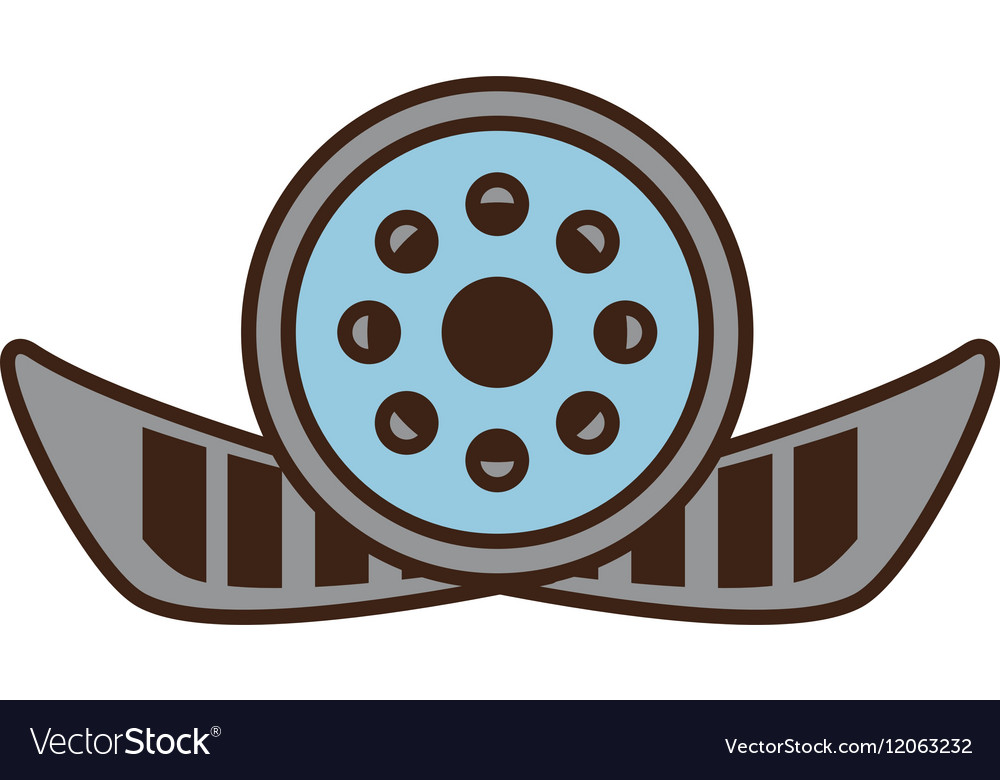 Cartoon reel film movie wheel icon Royalty Free Vector Image Cartoon reel film movie wheel icon Royalty Free Vector Image