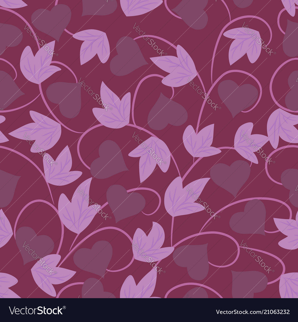 Seamless Purple Floral Wallpaper Royalty Free Vector Image