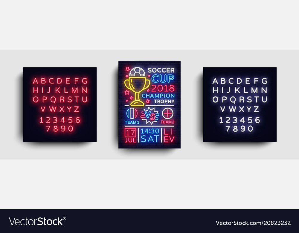 Soccer Tournament Flyer European Football Vector Image