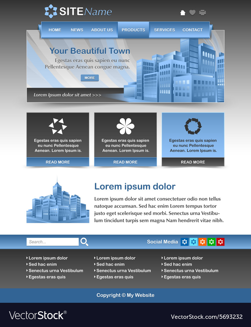 Website Template Layout