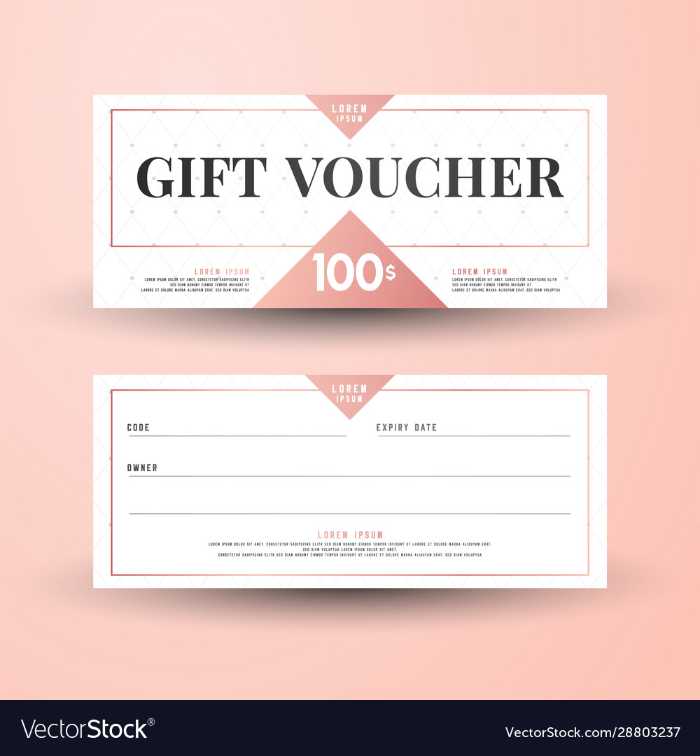 Abstract gift voucher card template modern discou Vector Image