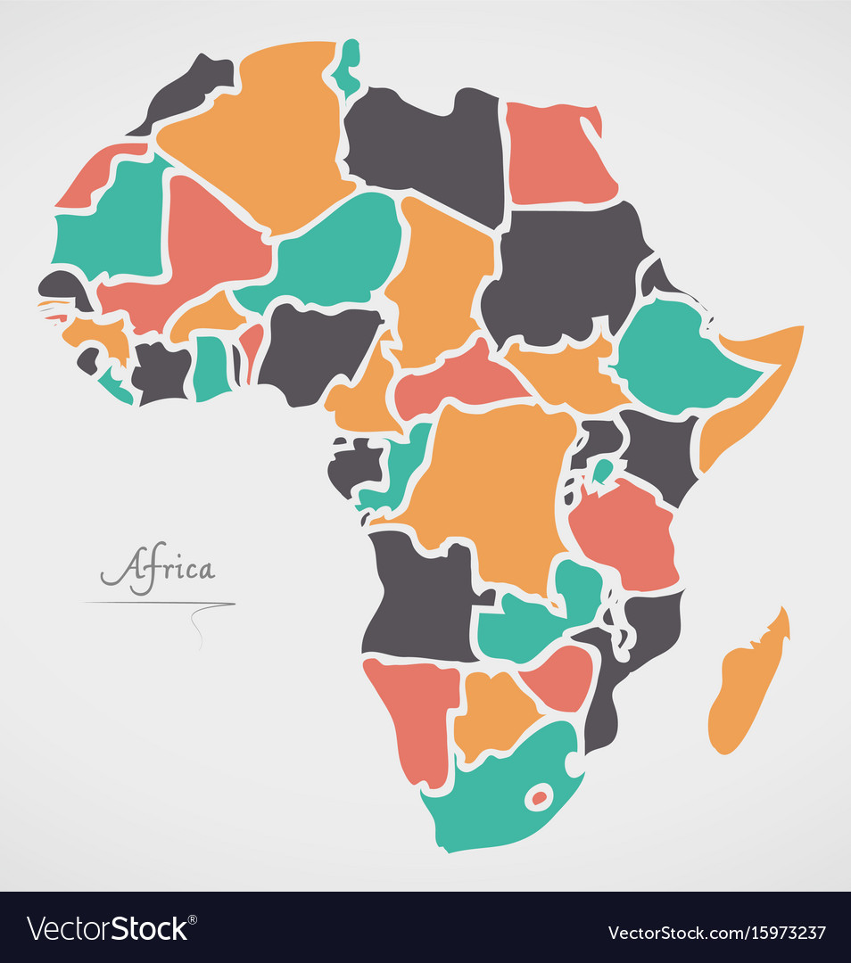 Map Of Africa Continent Vector Map Of Africa Continent With Countries Porn Sex Picture 6862