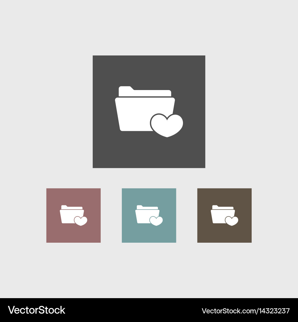 Folder icon simple Royalty Free Vector Image - VectorStock