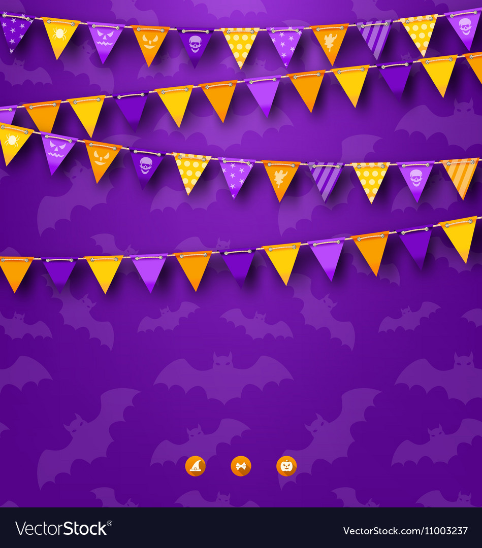 Halloween party background with bunting