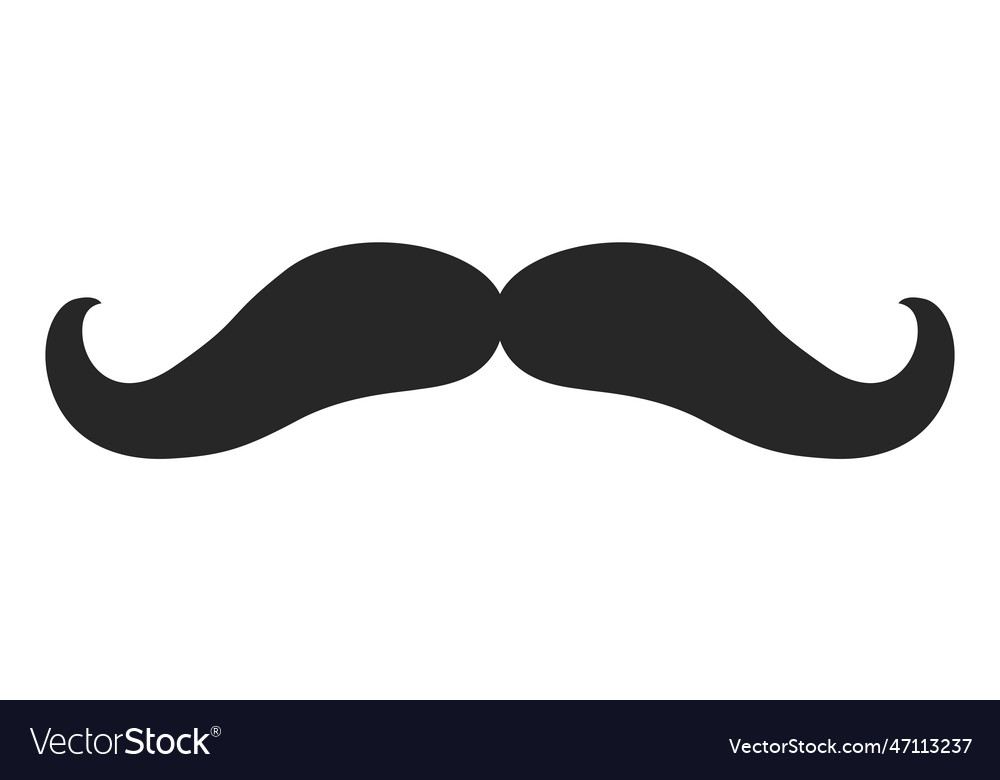 Handlebar moustache beard style men Royalty Free Vector