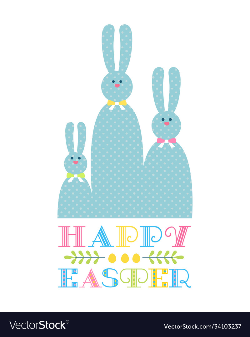 Happy easter fancy hand drawn letters isolated