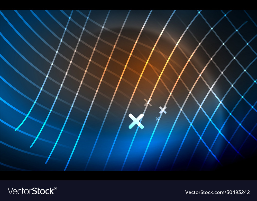 Abstract background - blue neon line design