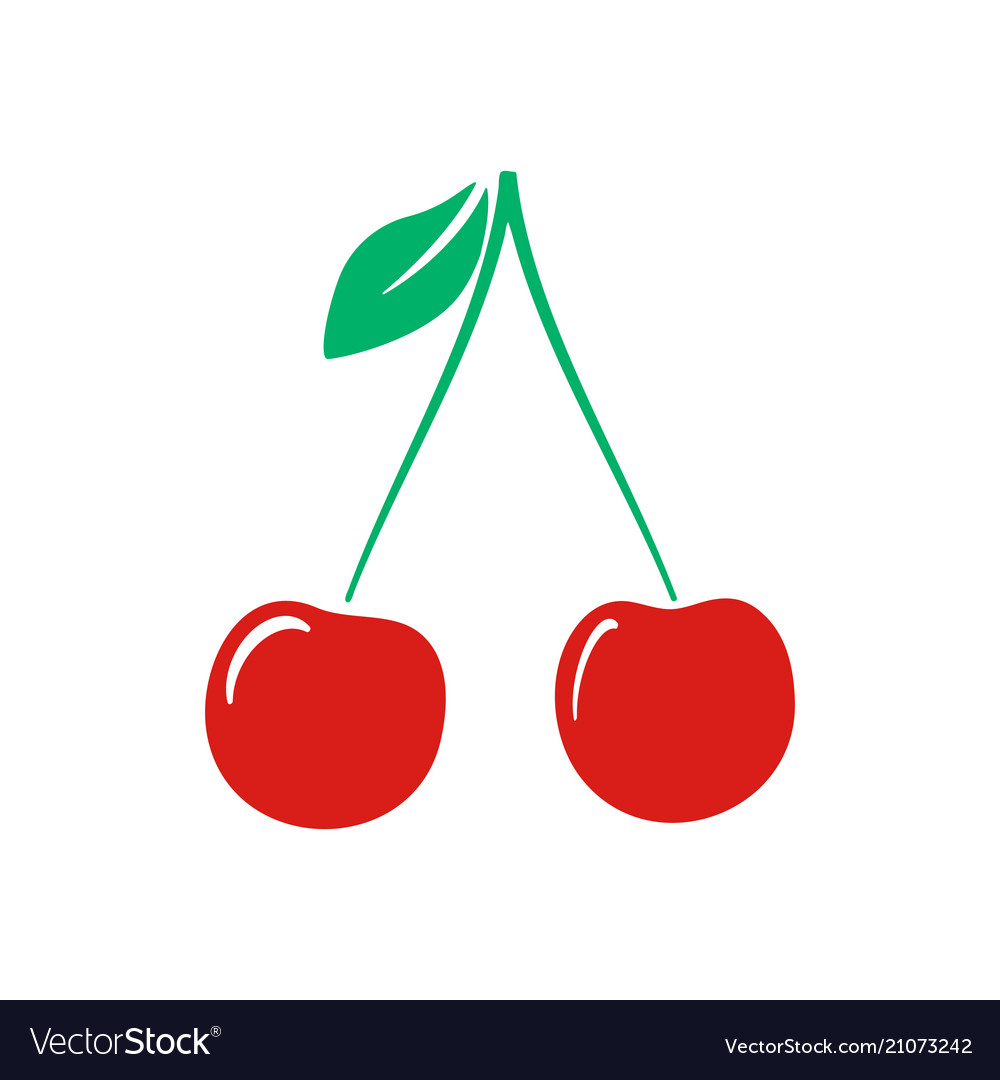 Color cherry icon isolated on background modern f