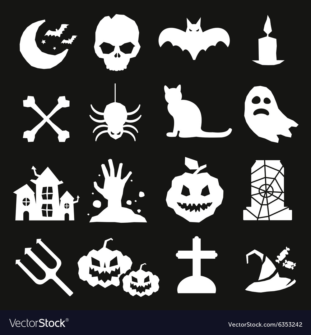 Halloween icons set Royalty Free Vector Image - VectorStock