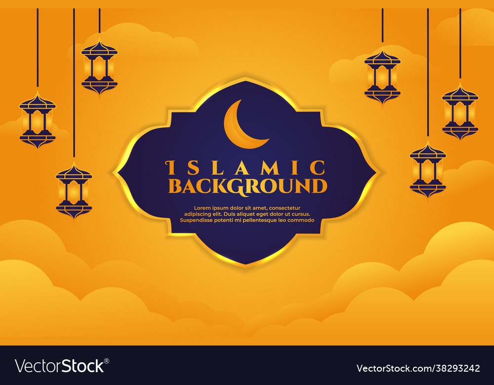 Islamische Hintergrund Ornament Wolke Mond gold blau