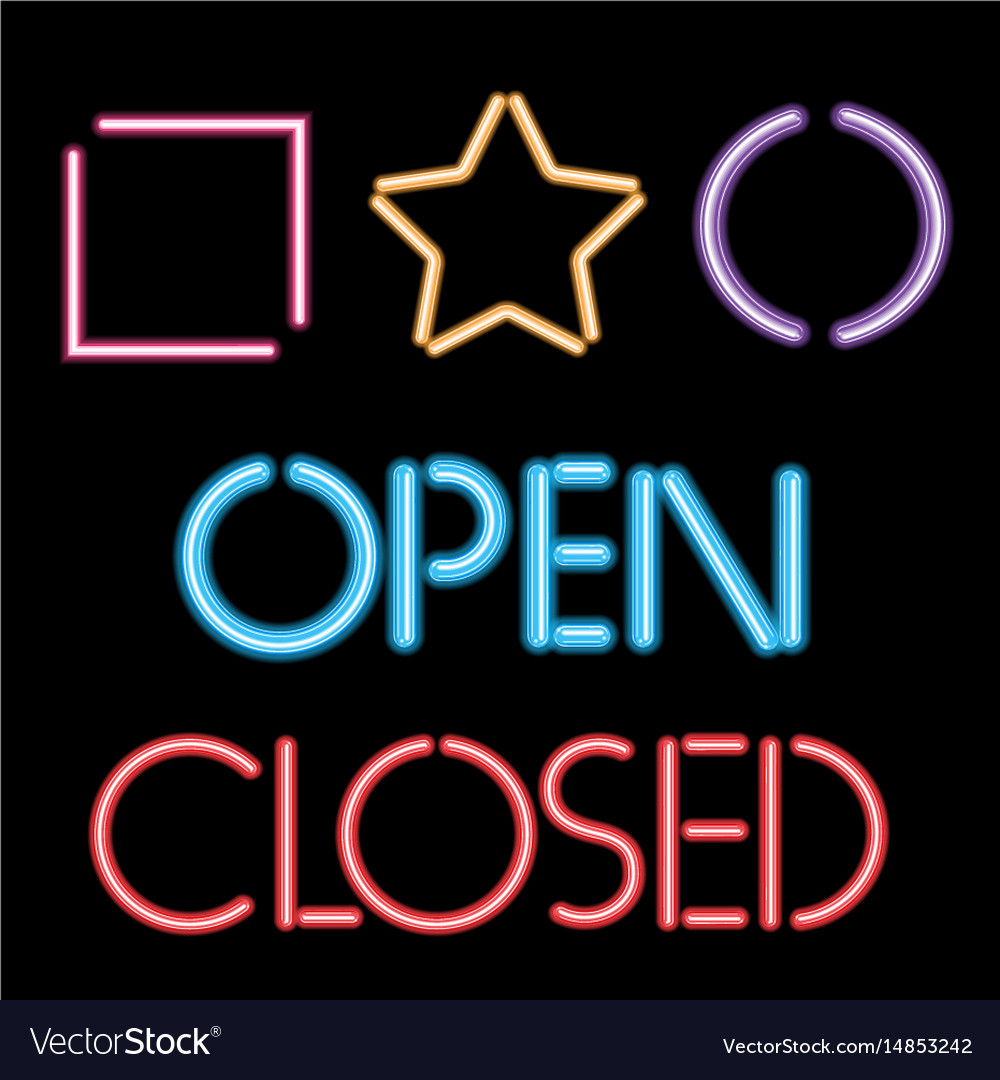 neon frames and words words frames