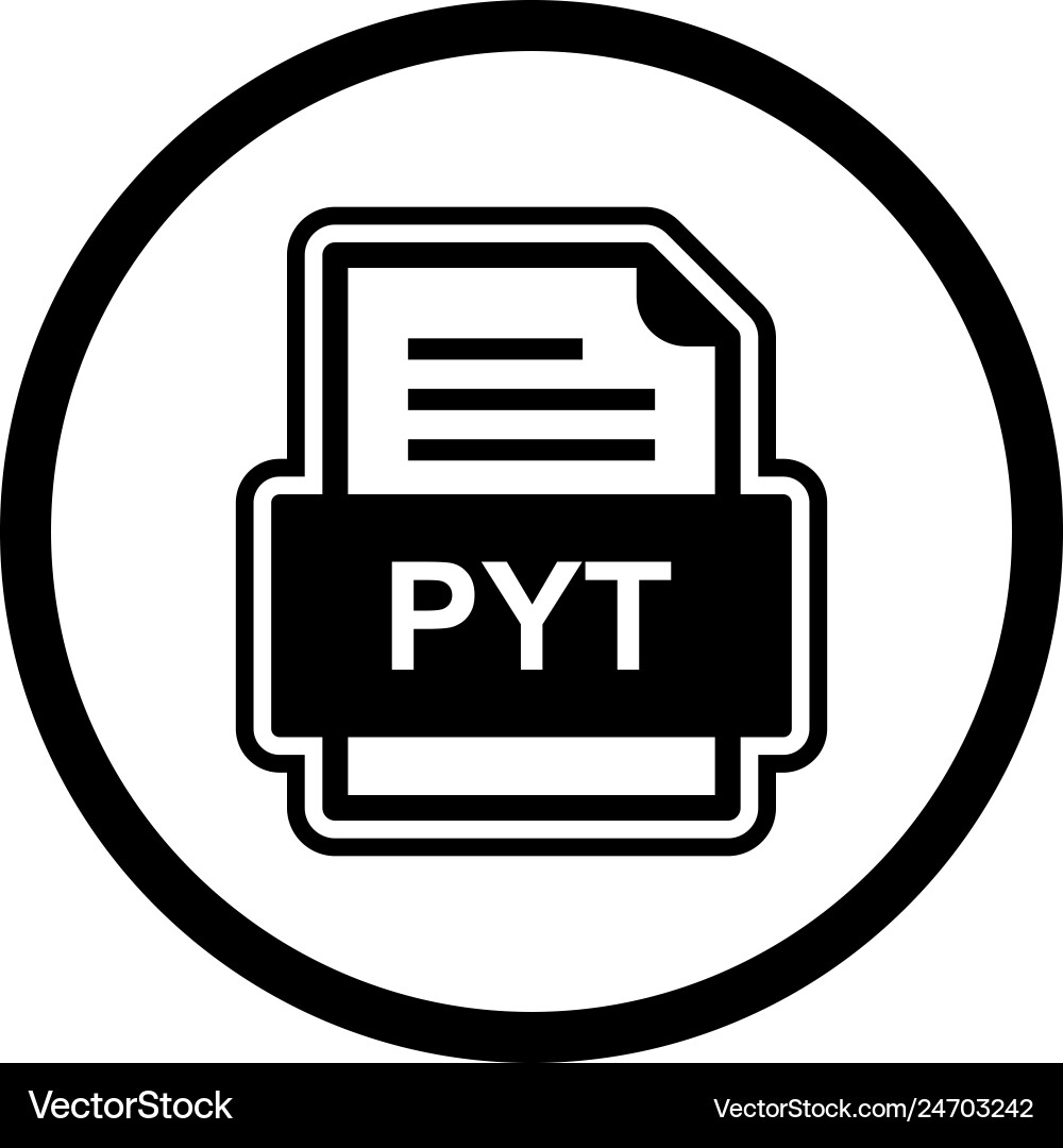 Pyt file document icon Royalty Free Vector Image