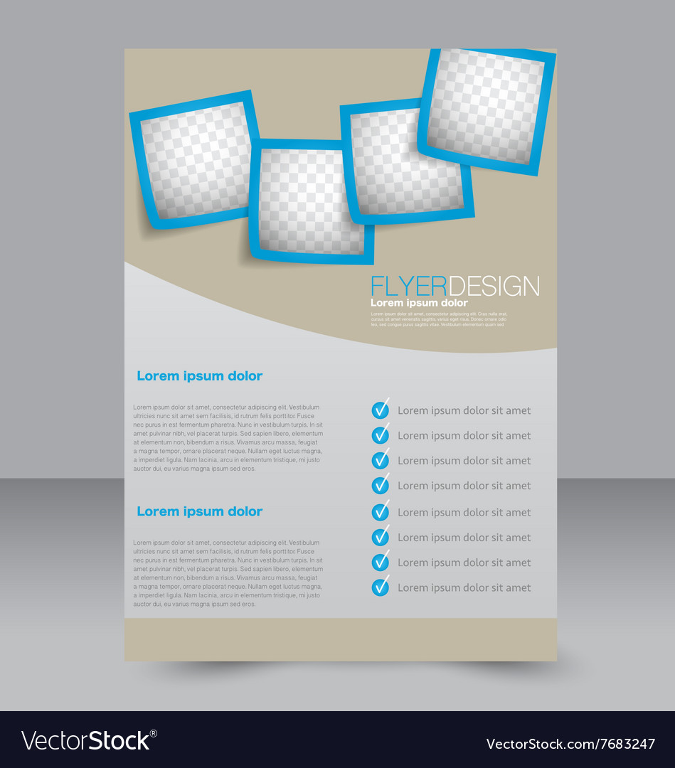 Brochure Design Flyer Template Editable Poster Vector Image