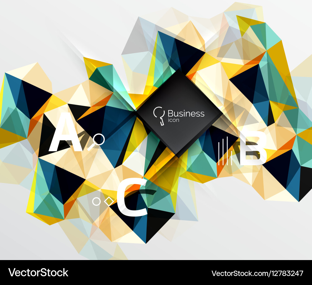 Polygonal triangle abstract background Royalty Free Vector