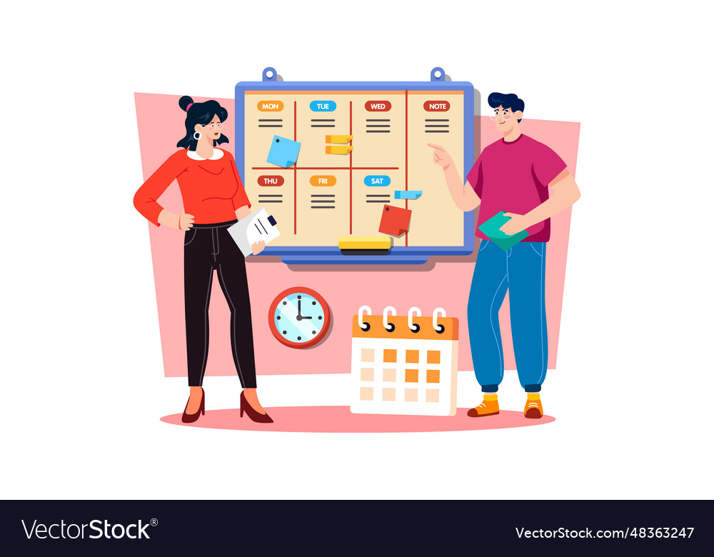 Project manager creating timelines