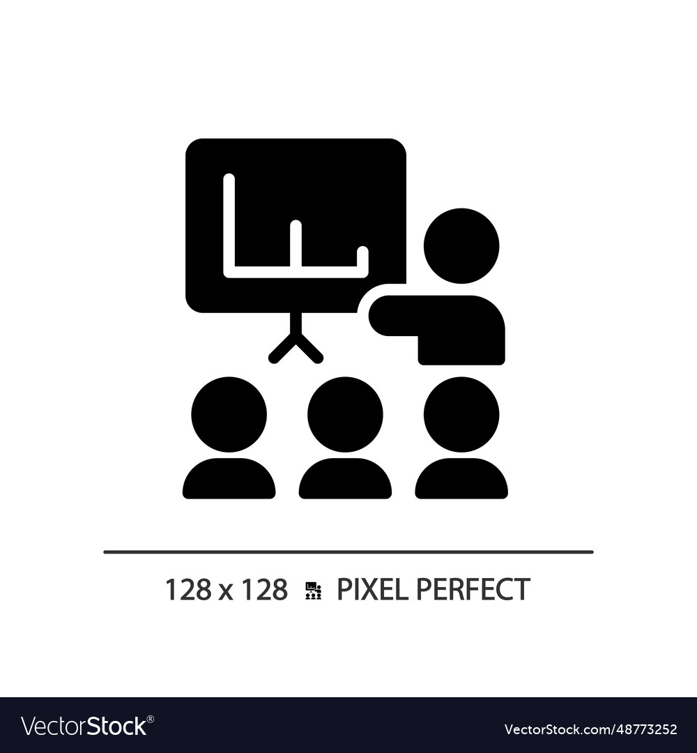 2d black glyph style public speaking icon