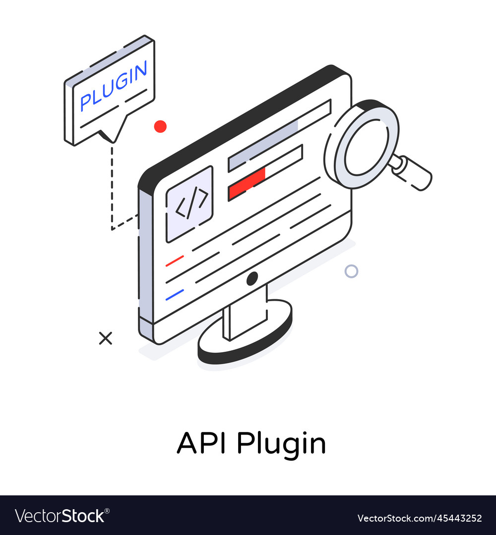 Api plugin Royalty Free Vector Image - VectorStock